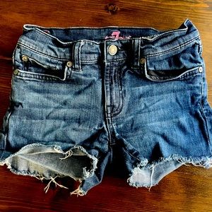 7 for all mankind cutoff denim Roxanne shorts